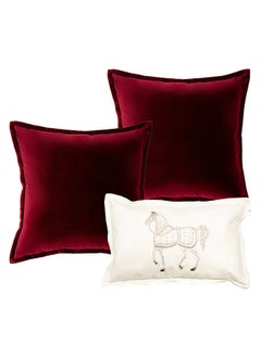 Buy Cushion (Cover Only) Garnet Bundle Pillow Knot Home Cover Case for Modern Sofa Contemporary Living Room Bedroom and Office Soft Filling Washable in UAE