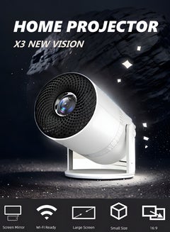 Buy X3 Upgraded version Portable Projector 150Lux 5G WiFi Bluetooth Theater Projector Support Full HD 1080P Display Home Cinema Projector in Saudi Arabia
