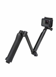 Buy 3-Way Monopod Grip Arm,Foldable Pole Ajustable Selfie Stick compatible with GoPro Hero 9/8/7/6/5, SJCAM SJ6, SJ7, SJ5000, Yi and All Action Cameras in Saudi Arabia