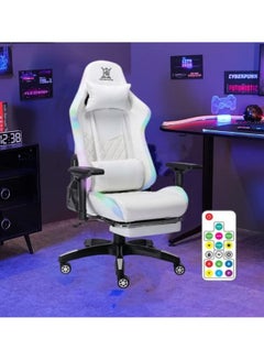 Buy Gaming Chair Backrest and Seat Height Adjustable Swivel Recliner Racing Office Computer Ergonomic Video Game Chair with Footrest and Lumbar Support in Saudi Arabia