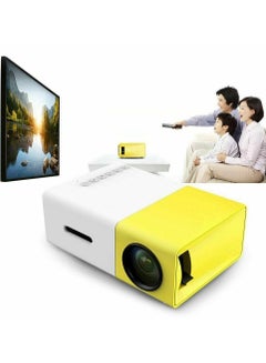 Buy Mini LED Projector 1080P HDMI Cinema 720P Compatible HD Full Screen USB Audio Portable Home Media Video TV Stick Player Home Theater Projector in UAE