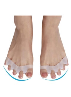 Buy Silicone gel separators for toes, correction of hammertoes and pain relief for toes, used for bunions, used for applying nail polish, multi-use. in Egypt