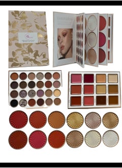 Buy A complete palette of eye shadow, blush, and creamy contour with multi-colored illumination, easy to use in Saudi Arabia