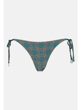 Buy Women Allover Print Bikini Bottom, Green in UAE