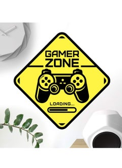 Buy Gamer Zone door sign sticker wall art bedroom boys room gaming decor wallpaper decal stickers boy game vinyl decoration baby kid accessories bedroom kids decals video game loading removable controller 30X30CM in UAE