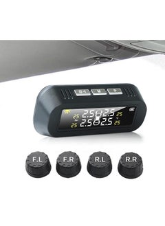 Buy Solar Tire Pressure Monitoring System With 4 External Sensor, Car Universal Tire Detection, External High-Precision Wireless Tire Pressure Monitoring in Saudi Arabia