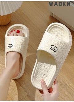 Buy Slippers for Women Quick Drying Slide Sandal with Thick Sole Non-Slip Soft Shower Slippers Open Toe Spa Bath Pool Gym House Sandals for Indoor & Outdoor Casual Indoor Bathroom Home Non-slip Shoes in Saudi Arabia