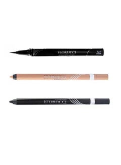 Buy Eye and eyebrow care kit consisting of a beige miracle eye pencil, a black eyebrow pencil, and a black eyeliner pencil in Saudi Arabia