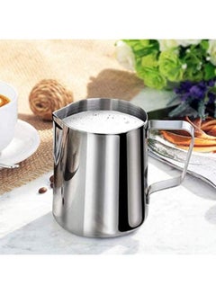 Buy Stainless Steel Milk Frothing Coffee Jug Silver 600ml in Saudi Arabia