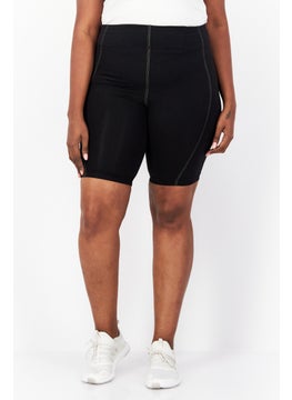 اشتري Women Plus Size Running Short, Black في الامارات