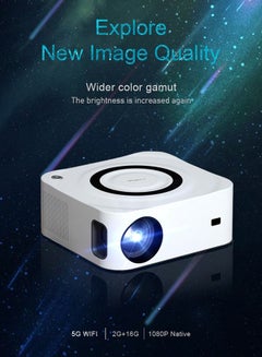 اشتري HD Projector 1080P Bluetooth WIFI Smart Projector في الامارات