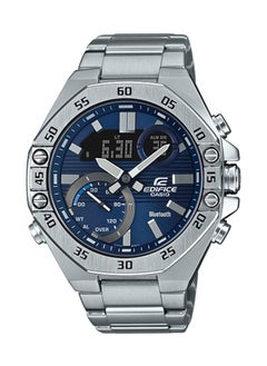 Buy Edifice Analog+Digital Blue Dial Stainless Steel Men's Watch ECB-10D-2A in UAE