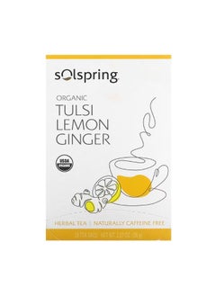 اشتري Solspring Organic Herbal Tea Tulsi Lemon Ginger Caffeine Free 18 Tea Bags 1.27 oz 36 g في الامارات