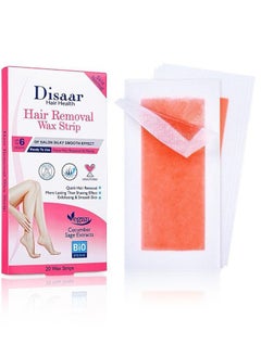 Buy Hair Removal Wax Strip Cucumber Sage Extracts 20 Wax Strips in Saudi Arabia