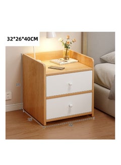 Buy Nordic Maple Wood, Bedside Table, Modern Minimalist Small Storage Rack, Simple Master Bedroom, New Storage Cabinet, Bedside, 32 * 26 * 40cm in Saudi Arabia