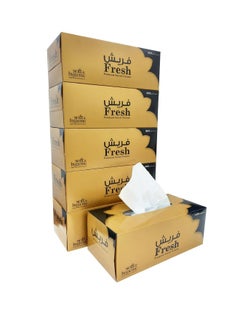Buy Fresh Facial Tissue 200x2 Ply Sheets Premium Tissue, Ultra Soft, Comfort, Daily Care, White Tissue Pack Of 5. in UAE
