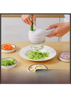 Buy Multifunctional Vegetable Cutter  Egg Beater Wireless Kitchen Device Generation 1-Green (800 mA) in UAE