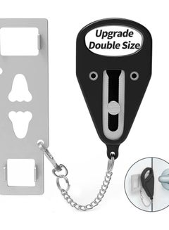 Buy Portable Door Lock for Home Security Travel Lockdown Locker Safety Locks for Additional Safety and Privacy Perfect for Traveling Apartment College Hotel Home, (1 Pack Black) in Saudi Arabia