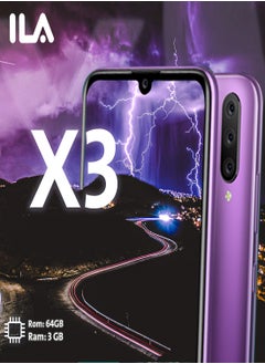 Buy ILA X3 Dual Sim 64GB 3GB RAM 4G LTE Gradient Purple in Egypt