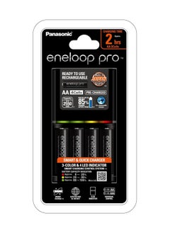 اشتري Smart & Quick Charger Eneloop Pro With AA 4Cells Pre Charged,Capacity 2550mAh Rechargeable Batteries في الامارات