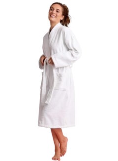 اشتري Terry Weave Bathrobe Free Sizes 100% Cotton في الامارات