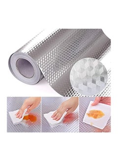 Buy Kitchen Backsplash Wallpaper Stickers, Kitchen Stickers Self Adhesive Kitchen Aluminum Foil Stickers Oil Proof Waterproof Kitchen Stove Sticker 15.6 X117Inch Cm092, Style 2 in UAE