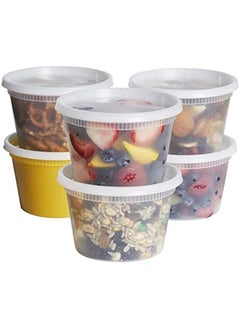 Buy 48 Pack 16 oz Airtight Plastic Deli Food Storage Containers with Lids by Comfy Package in Saudi Arabia