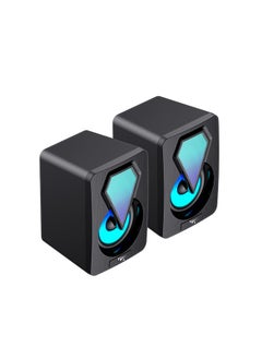 Buy Desktop Speakers, Computer Audio, 2.0 Multi-Device Stereo Speakers, Dynamic RGB Lighting, Suitable for PC, Laptop, Tablet, Mobile Phone in Saudi Arabia