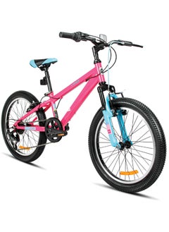 اشتري Spartan 20 inch Cypher MTB Bike Mountain Bicycle with Shimano Shifter and Gear  Alloy Brakes & rims Front Suspension - Hot Pink في الامارات