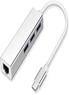 اشتري Type C Hub 3-Port USB 3.0 Portable Data Ethernet Adapter -100 Mbps في مصر