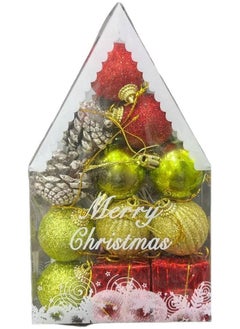 اشتري Hut Shape Christmas Tree Balls And Gift Box - 12 Pcs في مصر