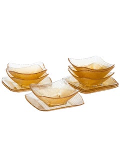 Buy Hospitality set consisting of 6 bowls with 6 dishes for sweets and nuts, and it is multi use in Saudi Arabia