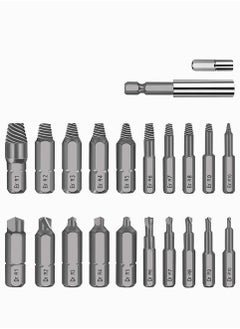 Buy Broken Screw Extractor, SYOSI Damaged Screw Extractor Set 22Pcs with Drills and Extractor HSS Broken Bolt Screw Remover Tool with Magnetic Extension Bit Holder Socket Adapter for Broken Screw in Saudi Arabia