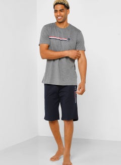Buy Crew Neck T-Shirt And Shorts Set in UAE