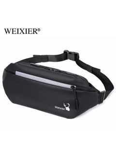 Buy Small Chest Casual Sports Fashion Men's Shoulder Bag Women's and Men's Running Waist Bag Crossbody Waist Bag with Adjustable Shoulder Strap Backpack Black 25.00*6.00*14.00cm in Saudi Arabia