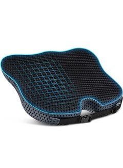 Buy Mesh Cover Office Seat Cushion or Car Seat Driver Car Seat Cushion Large Size Car Seat Cushion - Black in Saudi Arabia