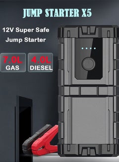 Buy 1500A Peak Car Jump Starter,12V Super Safe Jump Starter, (Up to all 7.0L Gas or 4.0L Diesel Engine), Battery Jumper Starter Portable with USB-C Power bank charge/LED Light in Saudi Arabia