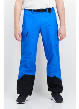 Buy Men Sportswear Fit Outdoor Track Pants, Blue/Black in UAE