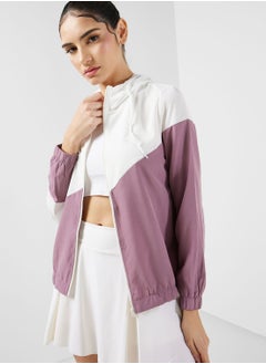 Buy Zip Front Colorblock Athletic Jacket in Saudi Arabia