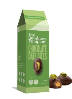 اشتري Crunchy Pistachio Chocolate Date Bites (Vegan, No Added Sugar) 45g في الامارات