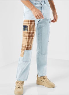 Buy Retro Patchwork Carpenter Pants in UAE