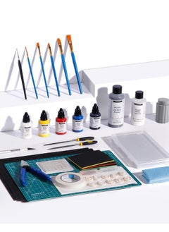 Buy ANYCUBIC Multifunctional 3D Models Painting Set, Acrylic Paint kit 5 Colors, Primer, Topcoat, and Painting Tools, Miniatures Painting Kit for 3D Printing Enthusiasts in UAE