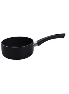 اشتري Durable Non-Stick Aluminium Sauce Pan Black 16cm في السعودية