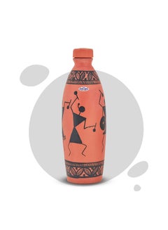Buy Handmade Earthen Clay Designer Water Bottle Timpany in UAE