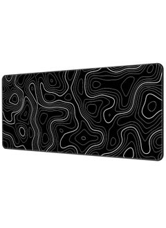 اشتري Large Mouse Pad Extended Gaming Mouse Pad Non-Slip Rubber Base Mouse pad Office Desk Mat Desk Pad Smooth Cloth Surface Keyboard Mouse Pads for Computers (800 * 300 * 3mm）Black في السعودية