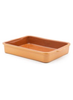 اشتري Rectangular oven tray Pottery tray for preparing pasta, casseroles and meat from Spanish pottery في السعودية