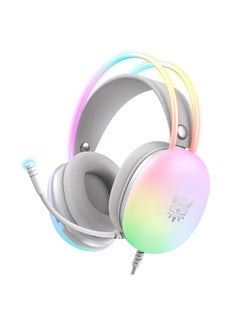 Buy X25 Gradient Dynamic Light Headset Computer gaming headset for PS4/PS5/XOne/XSeries/NSwitch/PC Grey in Saudi Arabia