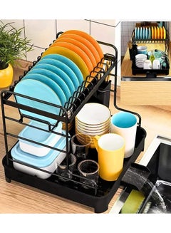 Buy Blue Ocean Dish Rack Drying Stand With Dish Drainer Plate Rack Kitchen Organizer Dish Drying Rack Countertop Kitchen Utensil holder Sink Stand for Plates in UAE