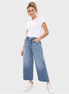 اشتري Wide Leg Crop Jeans في الامارات