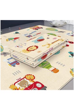 اشتري Play Mat for Infants Non-Toxic Baby Rug Cushioned Baby Mat Waterproof Playmat Reversible Double-Sided Kindergarten Mat Kid Toddler Crawl Playmat 180*100*0.6cm (Animal kingdom) في الامارات